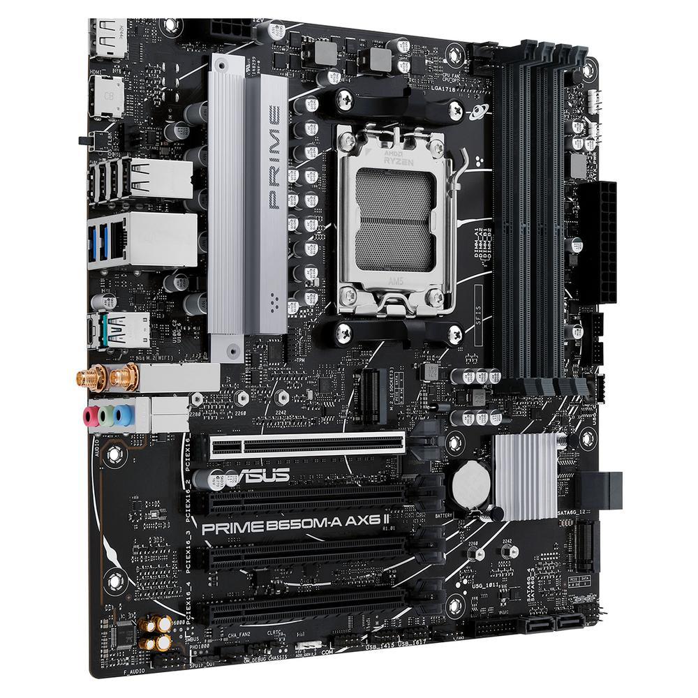 Foto 4 pulgar | Tarjeta Madre Asus Prime B650m-a Ax6 Ii Am5 4x Ddr5 3x M.2 Pcie 4.0 Usb-c Wifi 6 Bt 5.3 Micro Atx
