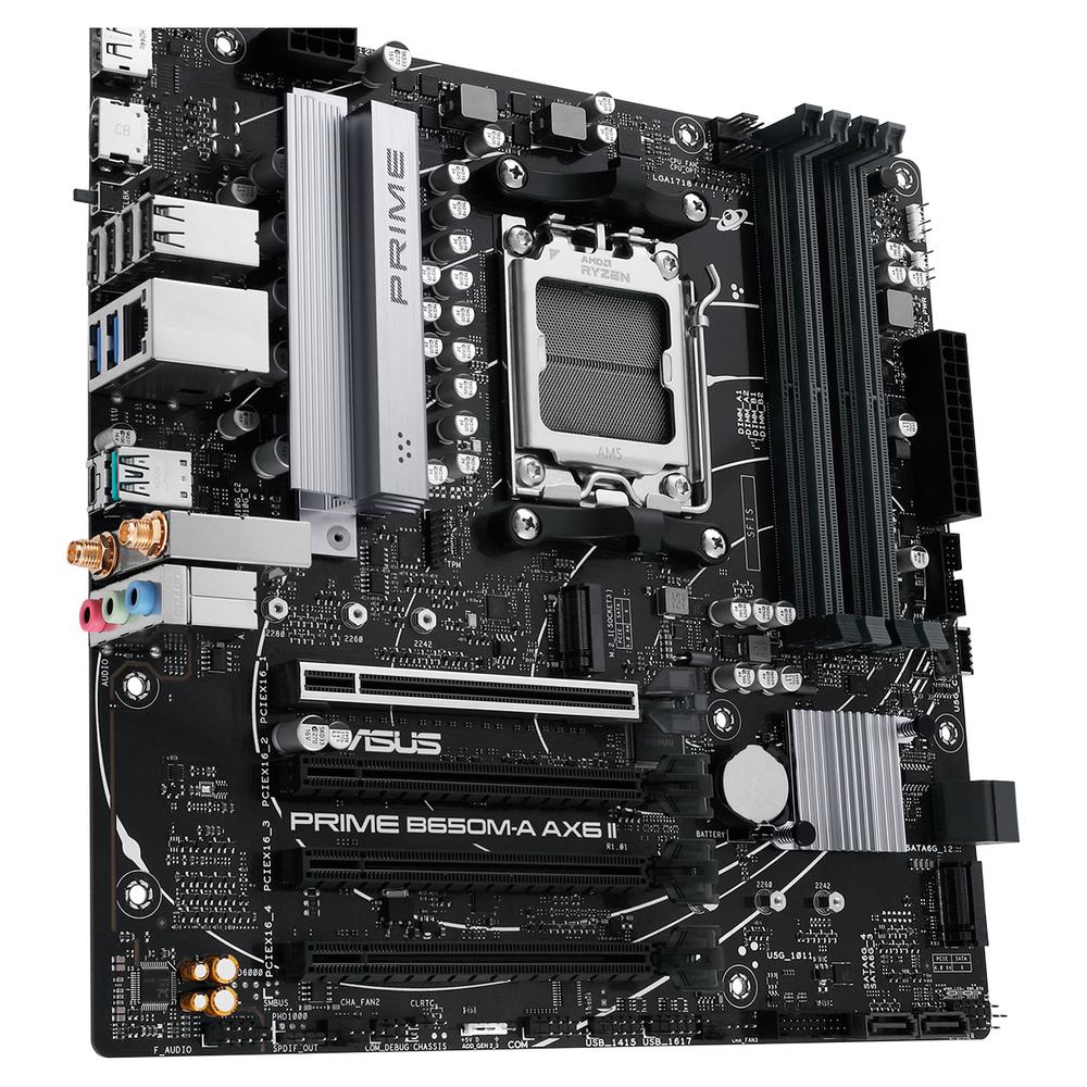 Foto 5 pulgar | Tarjeta Madre Asus Prime B650m-a Ax6 Ii Am5 4x Ddr5 3x M.2 Pcie 4.0 Usb-c Wifi 6 Bt 5.3 Micro Atx