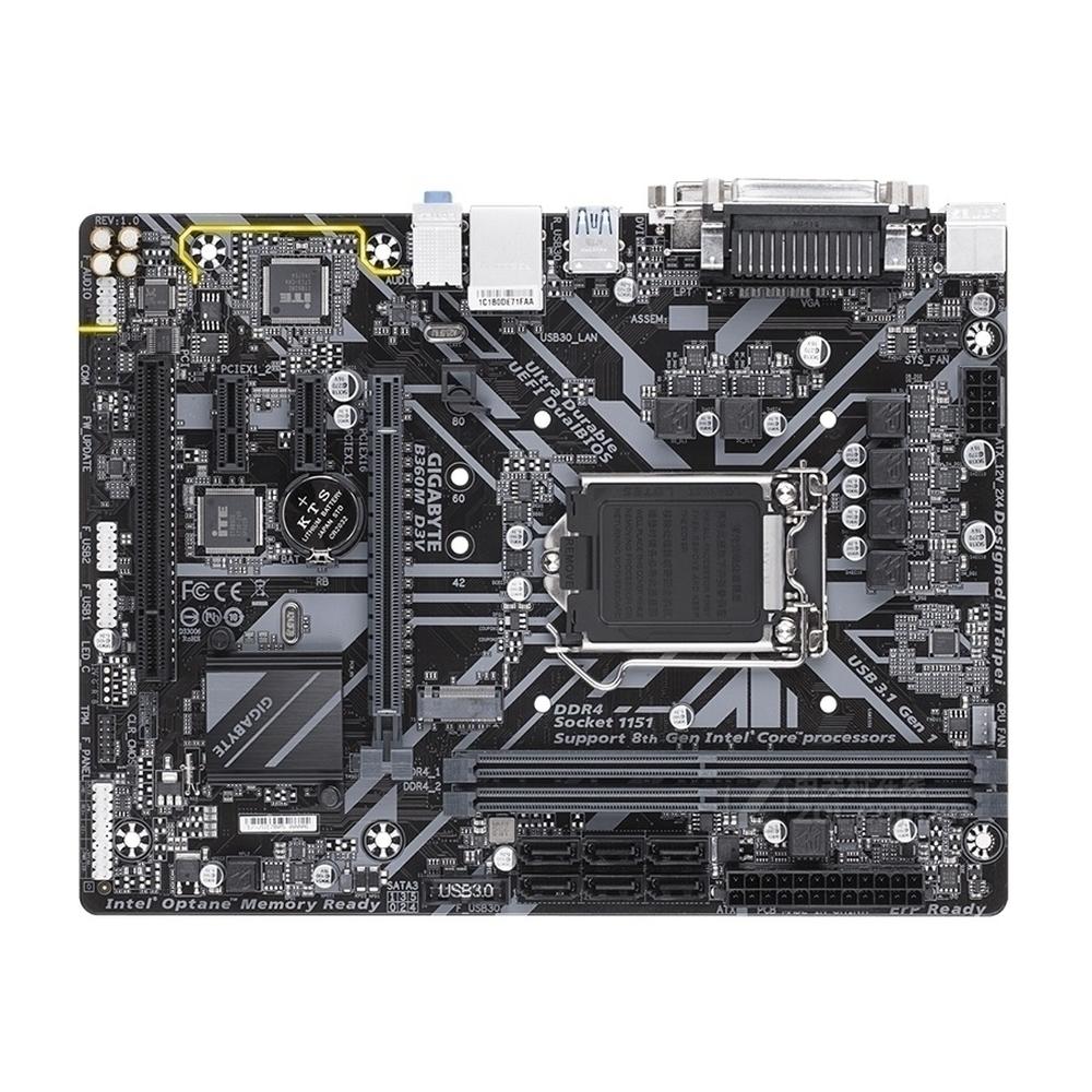 Foto 2 pulgar | Placa Base Micro Atx Gigabyte B360m D3v Lga 1151 Usada - Venta Internacional.