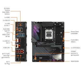 Foto 5 | Placa Madre Gigabyte X870e Aorus Master Am5 Lga 1718 Atx - Venta Internacional.