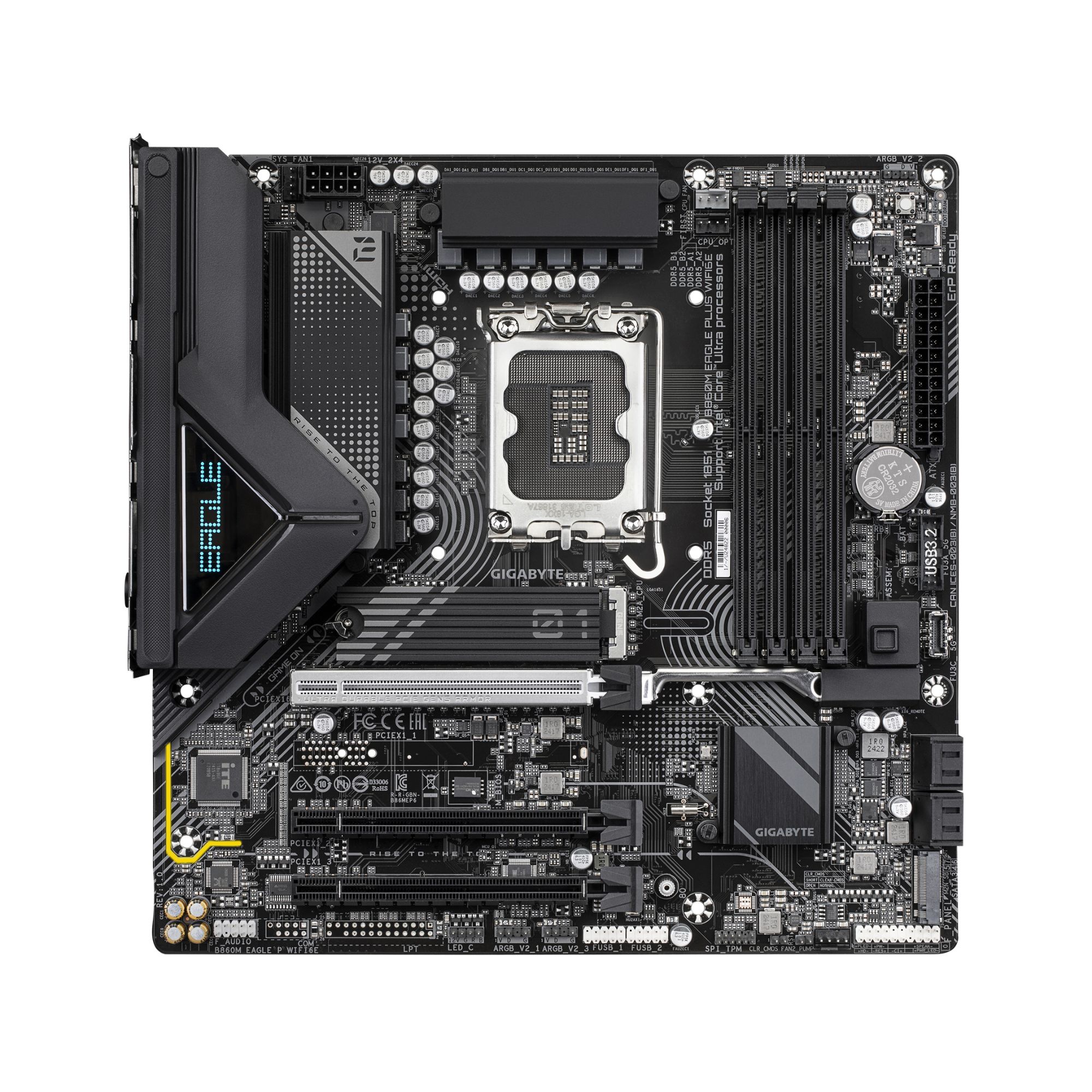 Foto 2 | Tarjeta Madre Gigabyte B860m Eagle Plus Wifi6e  Micro-atx  Intel  Lga1851  Pcie 5.0  256 Gb Ddr5  Hdmi/displayport
