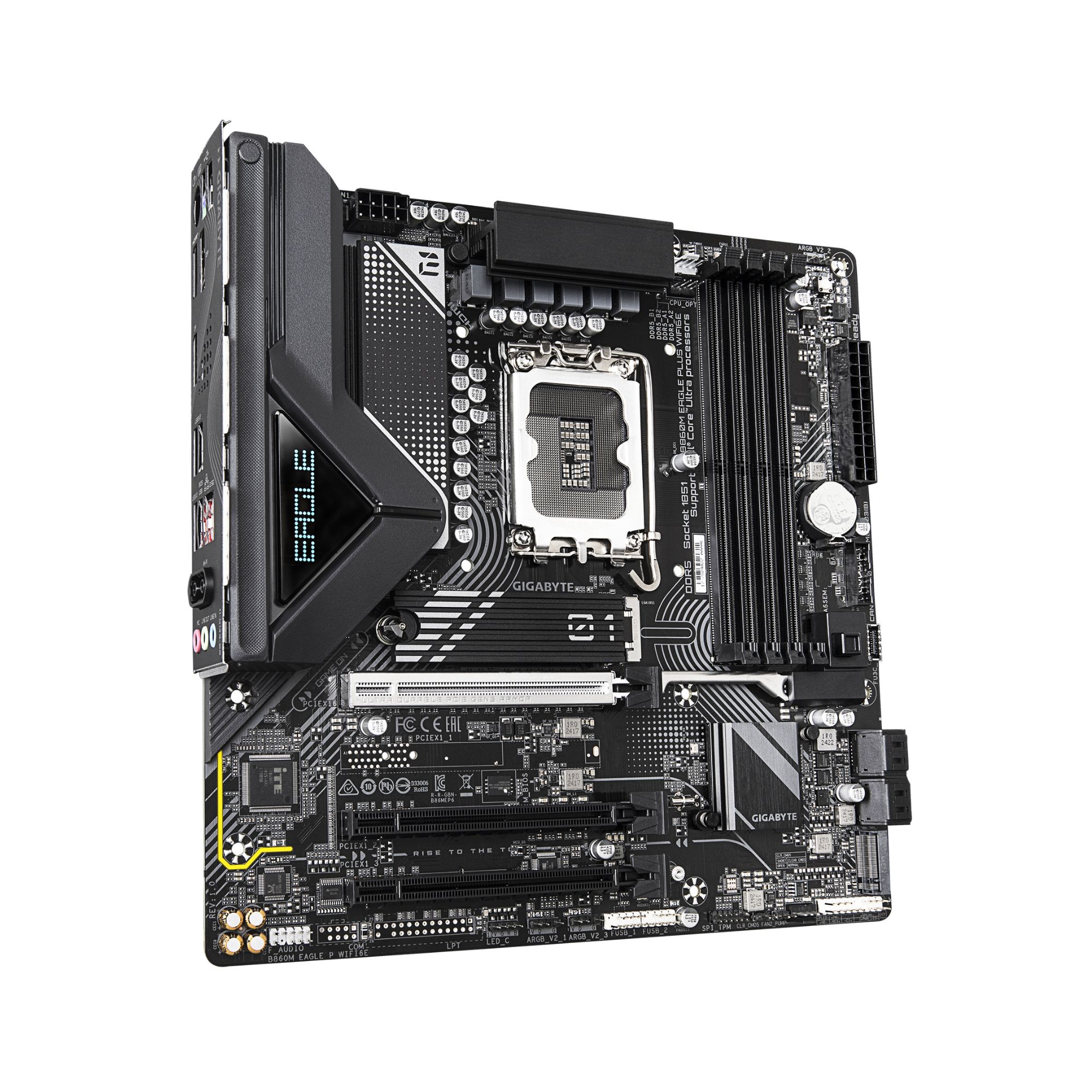 Foto 3 | Tarjeta Madre Gigabyte B860m Eagle Plus Wifi6e  Micro-atx  Intel  Lga1851  Pcie 5.0  256 Gb Ddr5  Hdmi/displayport