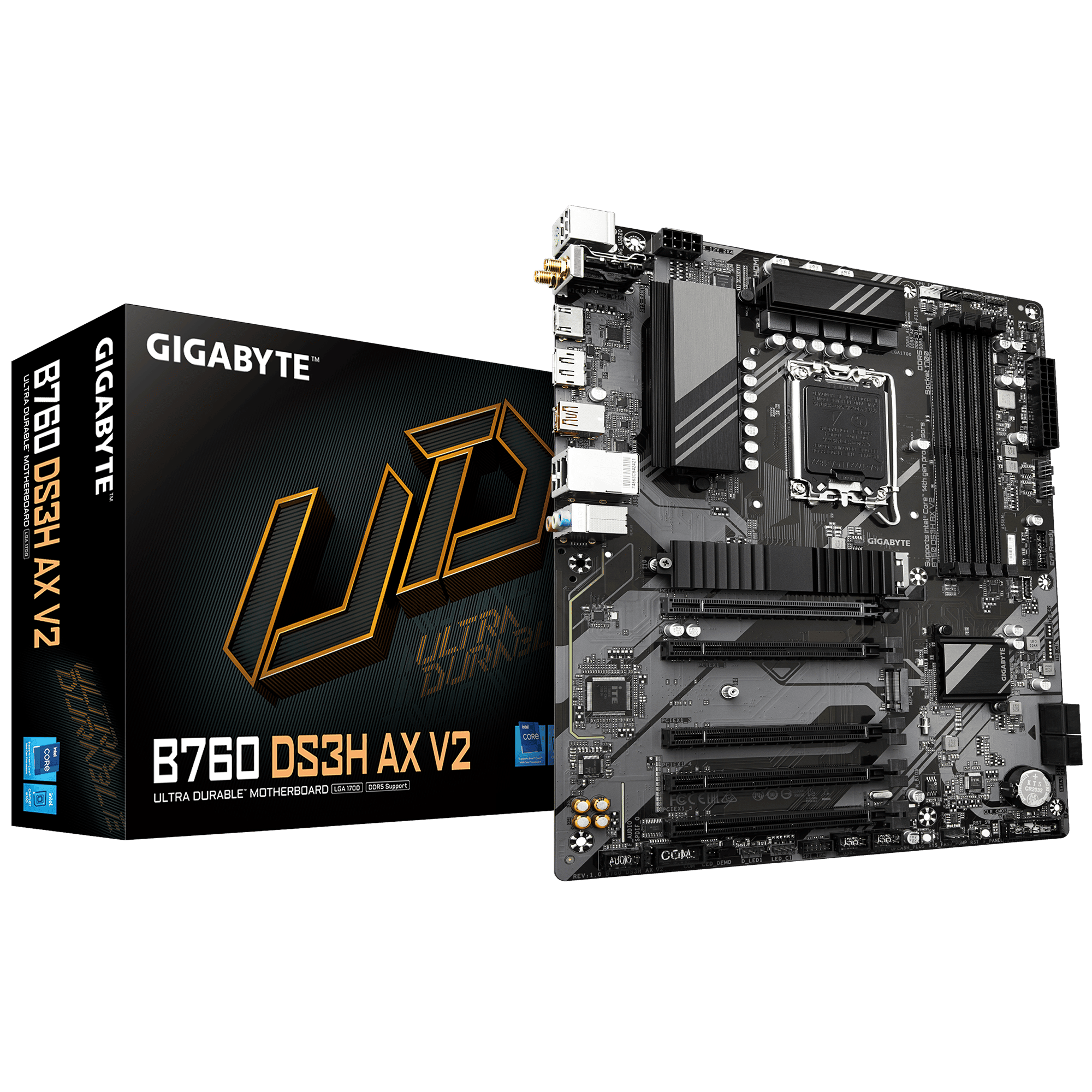 Foto 1 | Mother Intel B760 Ds3h Ax V2 Lga1700 Gigabyte 4xddr5 256gb Atx