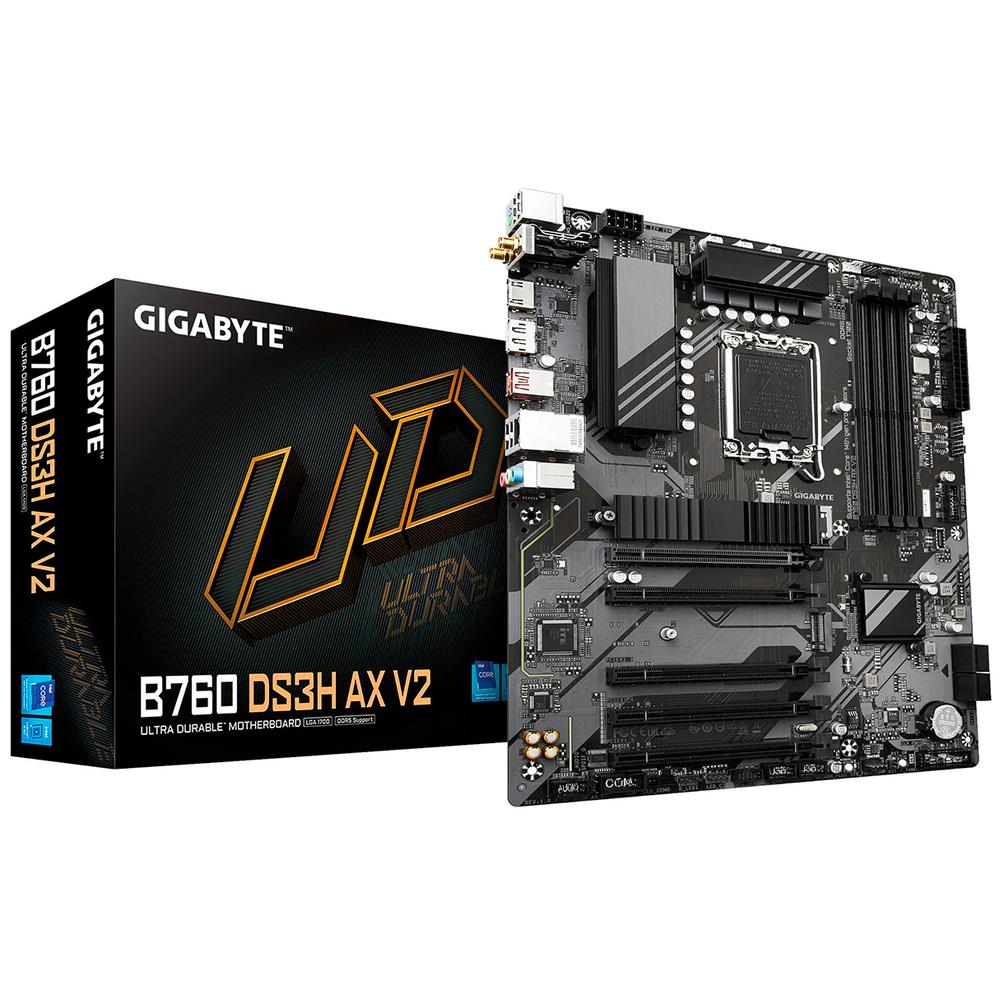 Foto 1 | Tarjeta Madre Gigabyte B760 Ds3h Ax V2 Lga1700 4x Ddr5 2x M.2 Pcie 4.0 Usb-c Wifi6 Bt 5.3 Atx