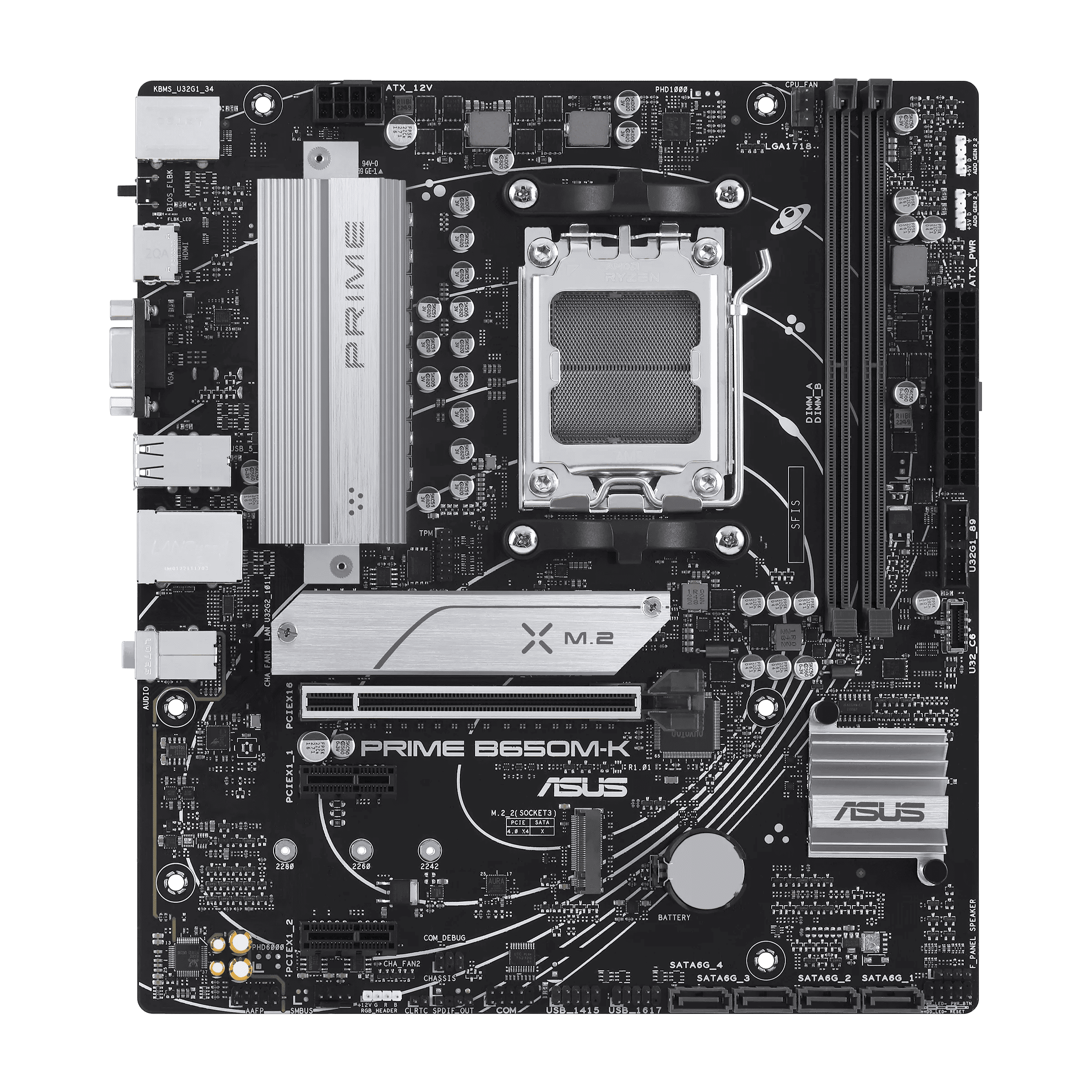 Foto 2 | Mother Amd B650m-k Am5 Asus Prime 2xddr5 96gb M-atx 90mb1f60-m0eay0