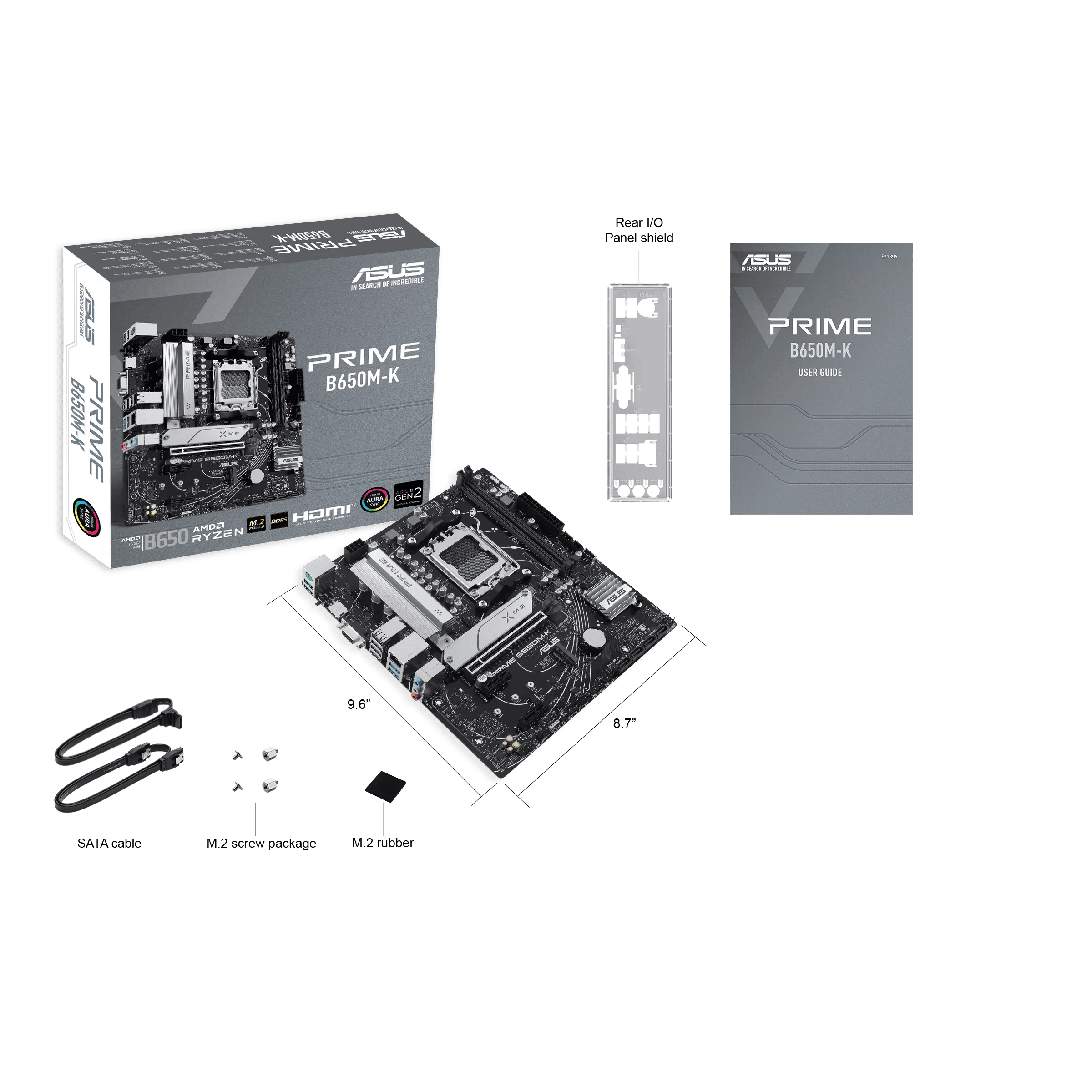 Foto 8 pulgar | Mother Amd B650m-k Am5 Asus Prime 2xddr5 96gb M-atx 90mb1f60-m0eay0