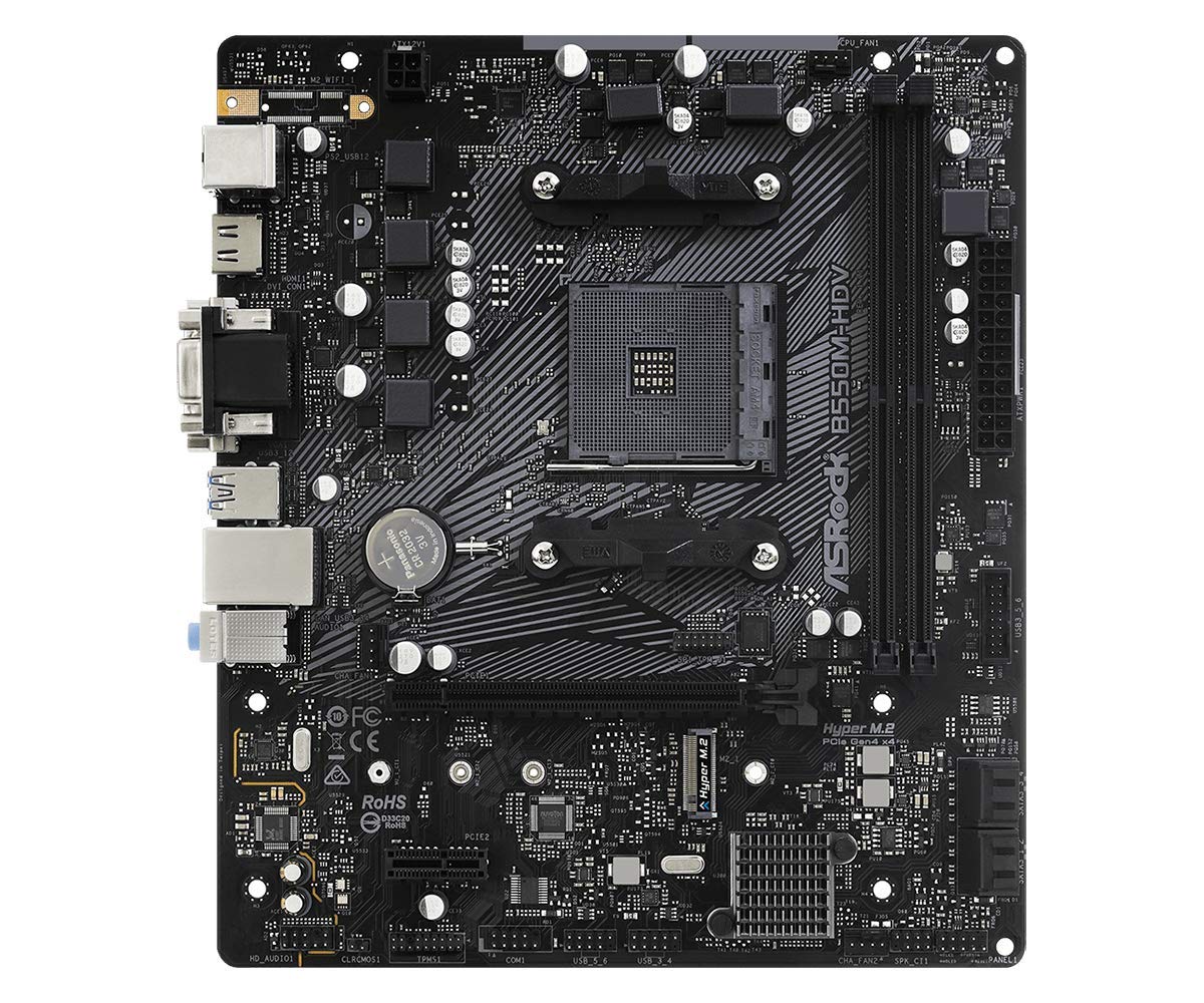 Foto 3 pulgar | Placa Base Asrock B550m-hdv Para Amd Am4 Ryzen De Tercera Generación - Venta Internacional.