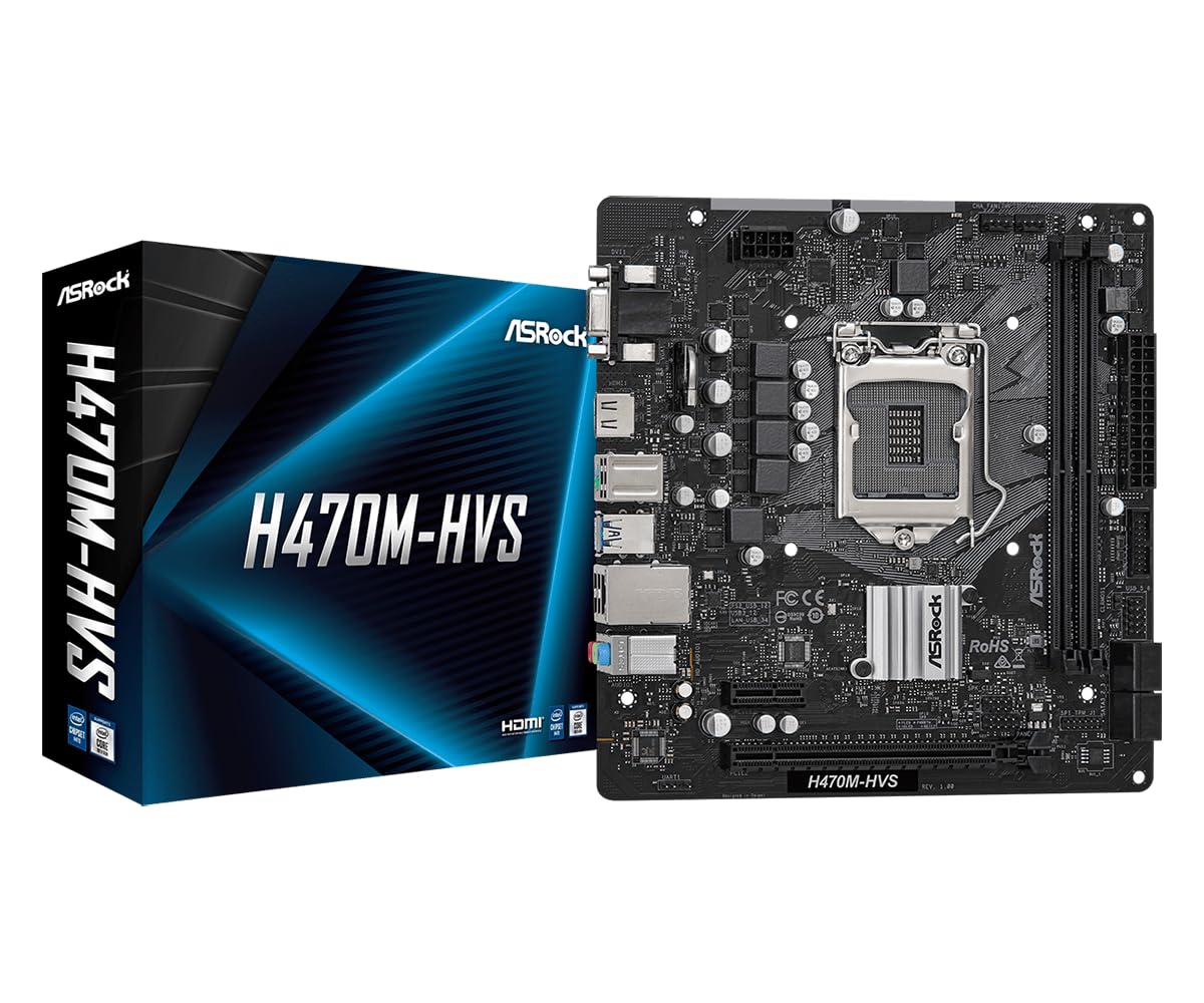 Foto 2 pulgar | Placa Madre Asrock H470m-hvs Ddr4 64 Gb 2933 Mhz Intel De 10ª Generación - Venta Internacional.