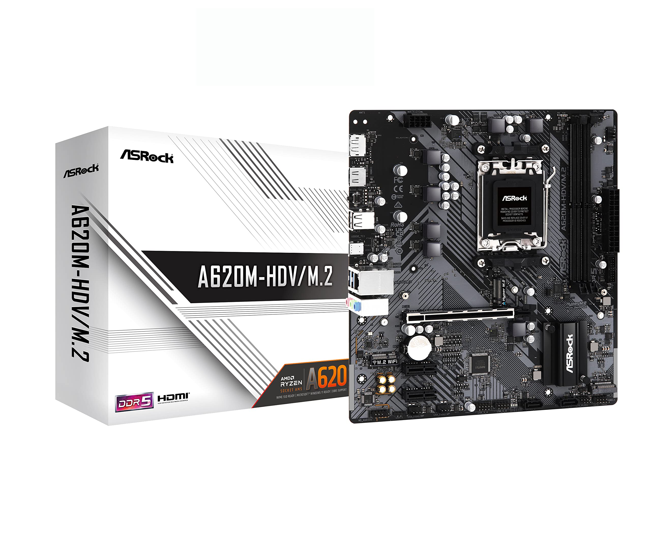 Foto 2 pulgar | Placa Base Asrock A620m-hdv/m.2 Para Amd Ryzen Serie 7000 - Venta Internacional.