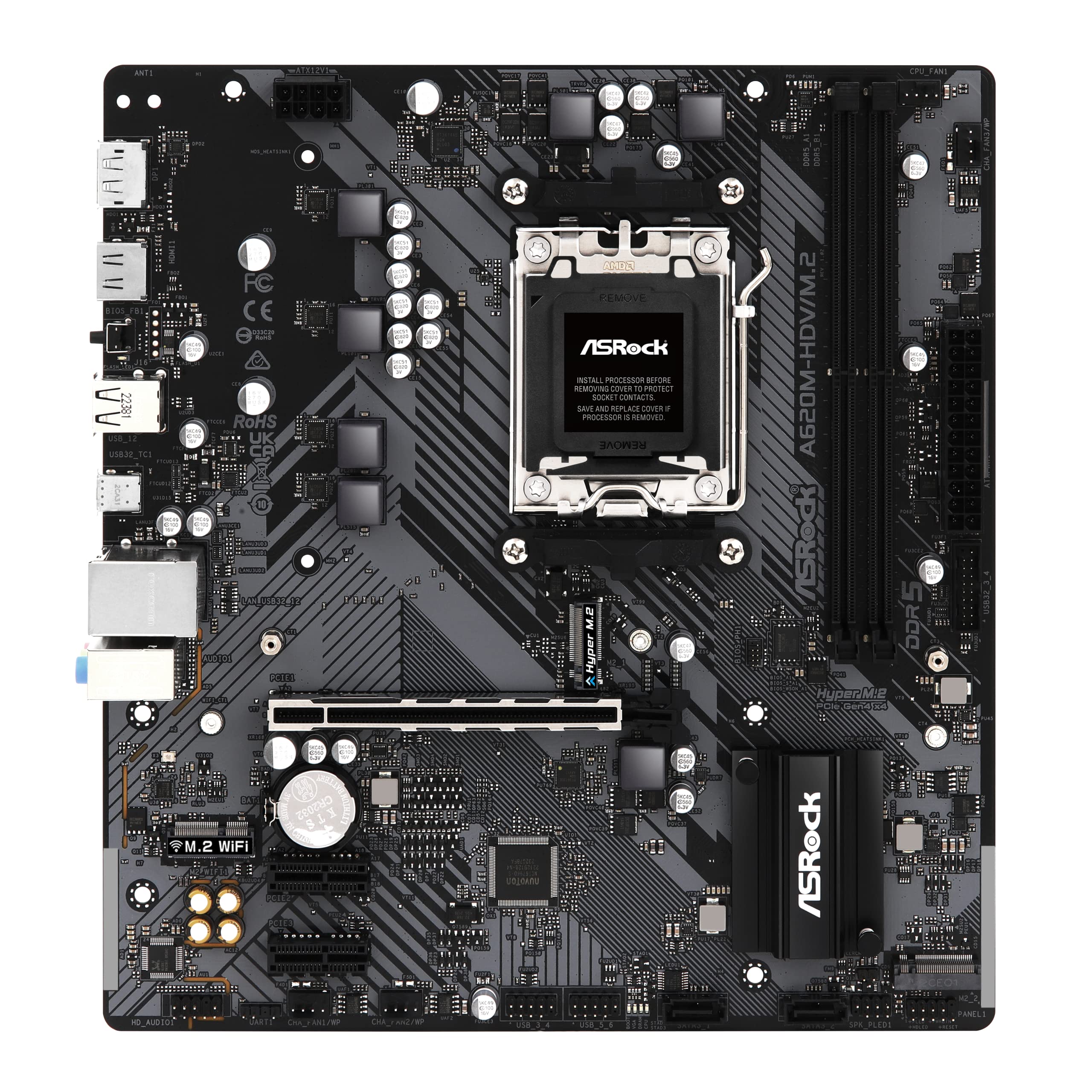 Foto 5 pulgar | Placa Base Asrock A620m-hdv/m.2 Para Amd Ryzen Serie 7000 - Venta Internacional.