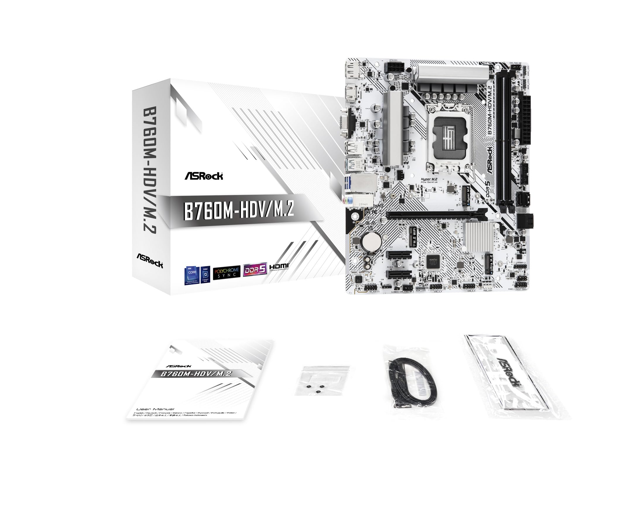 Foto 4 pulgar | Placa Madre Asrock B760m-hdv/m.2 Intel Lga1700 Ddr5 - Venta Internacional.