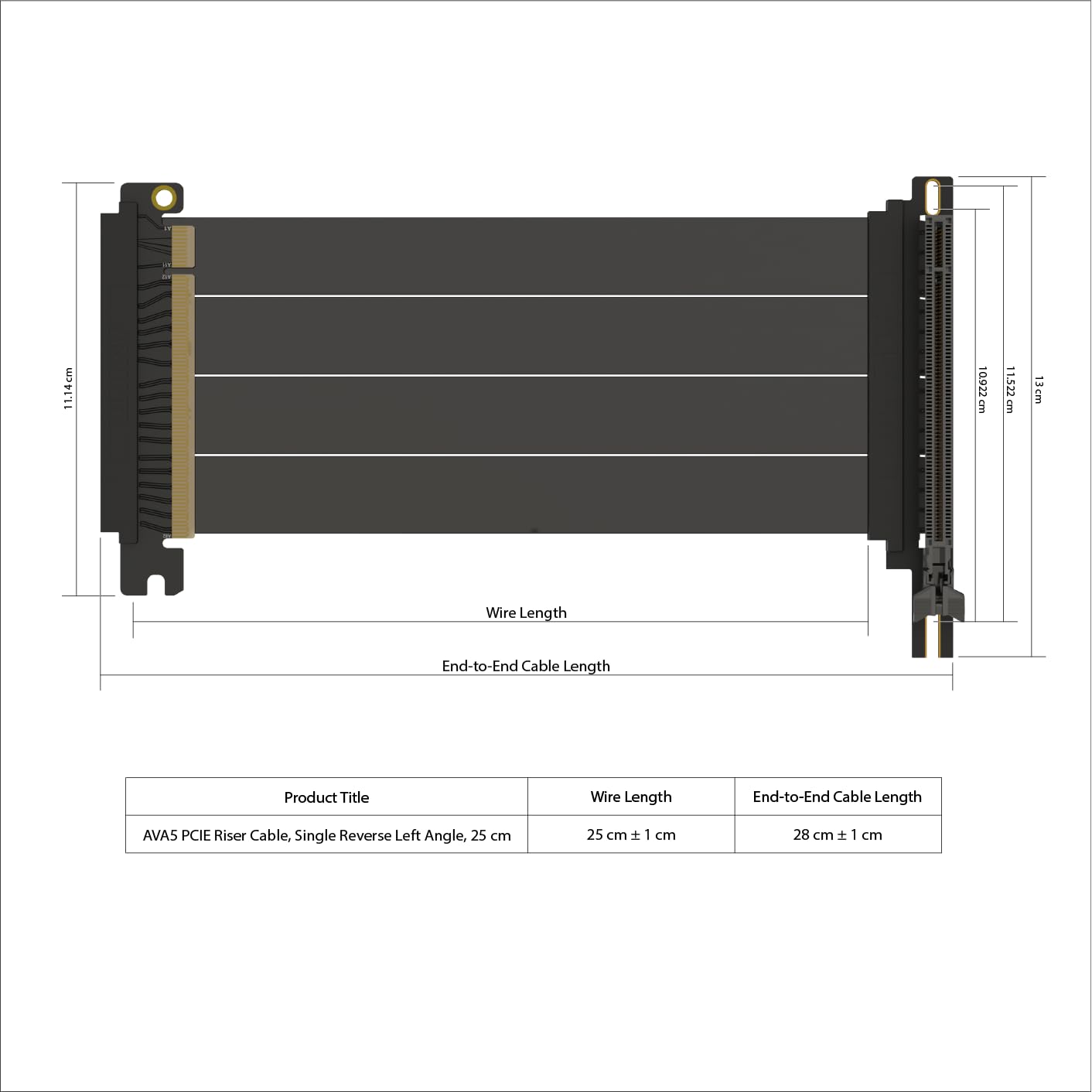 Foto 3 pulgar | Cable Vertical Pci-e 5.0 Linkup Ava5 X16 128 Gb/s 25 Cm Negro - Venta Internacional.