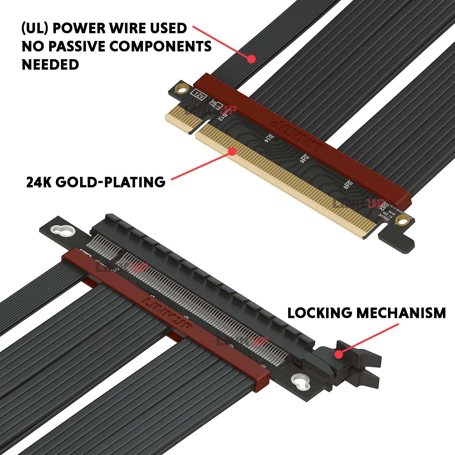 Foto 3 pulgar | Cable Elevador Linkup Extreme4+ Pcie 4.0 X16 Para Rtx4090 Rx6950xt - Venta Internacional.