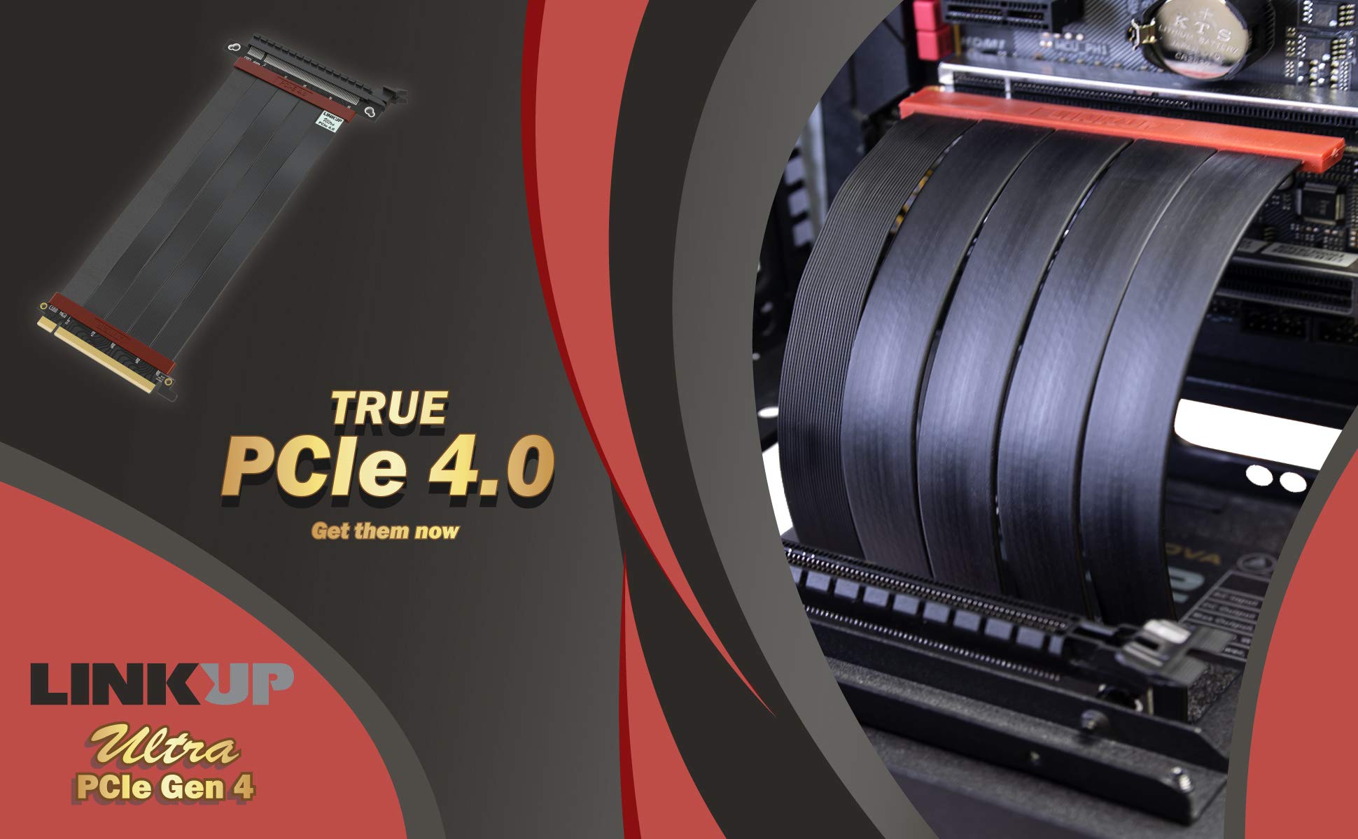 Foto 5 pulgar | Cable Elevador Linkup Extreme4+ Pcie 4.0 X16 Para Rtx4090 Rx6950xt - Venta Internacional.
