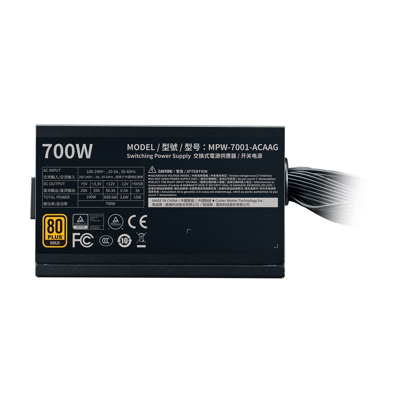 Foto 3 pulgar | Fuente de Poder Cooler Master Mpw-7001-acaag-u2g700