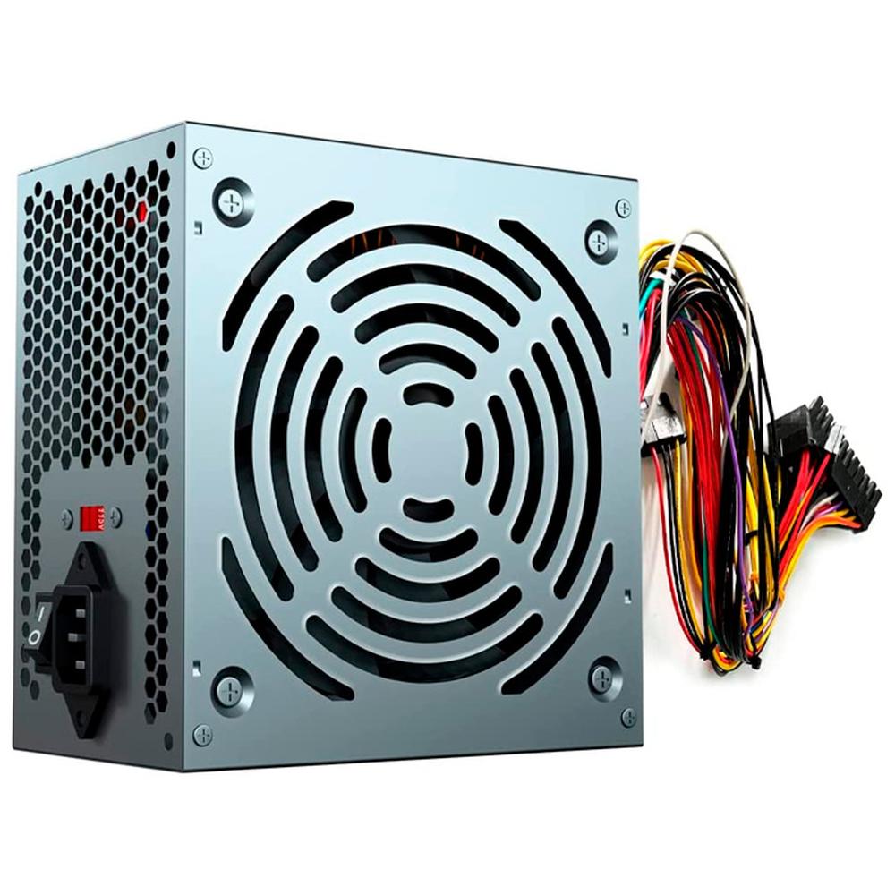 Foto 4 | Fuente De Poder PC 600w Quaroni Atx 24p Sata Qpsu-02 color Gris