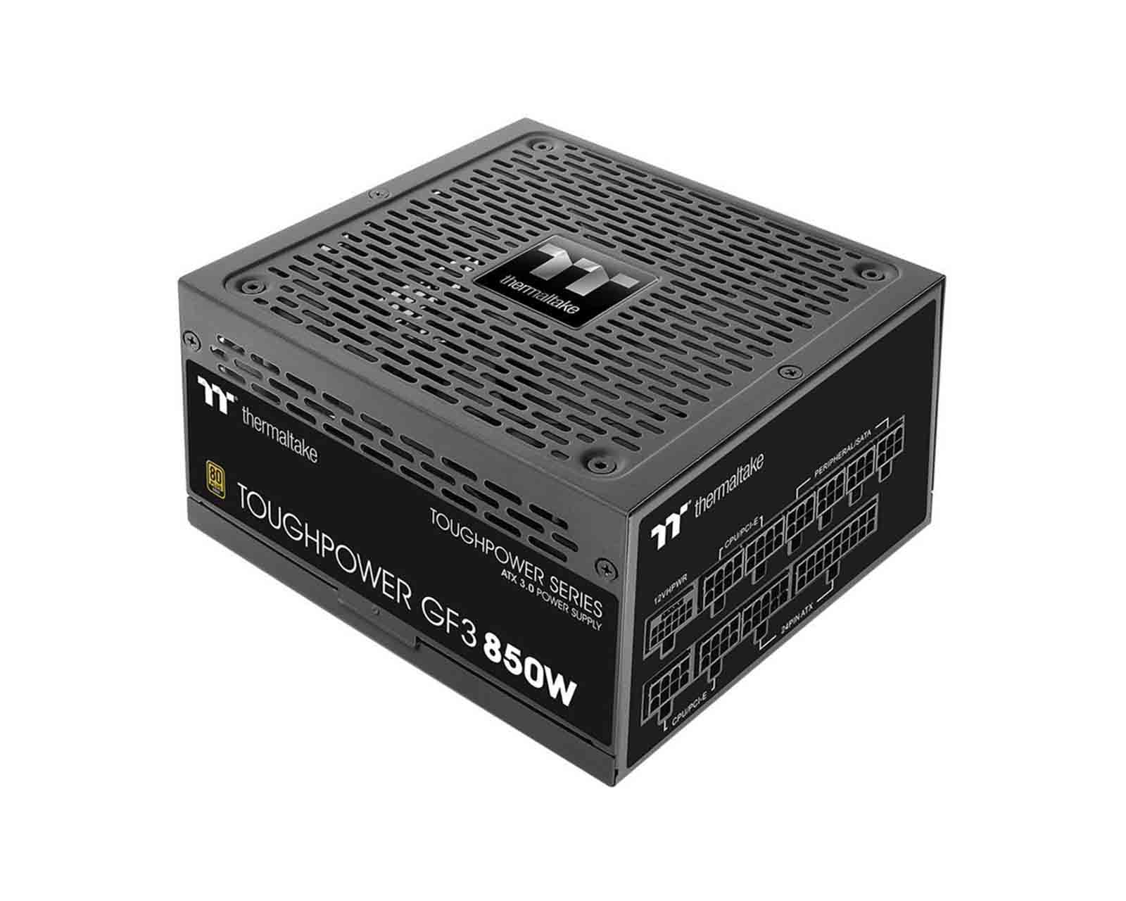 Fuente de Poder Thermaltake Toughpower Gf3 850w, Atx 3.0  80+ Gold Full Modular Ps-tpd-0850fnfagu-4 color Negro