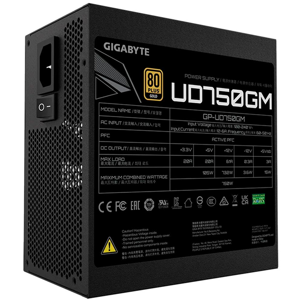 Foto 2 | Fuente de Poder PC 750w Gamer Gigabyte 80 Plus Gold GP-UD850GM