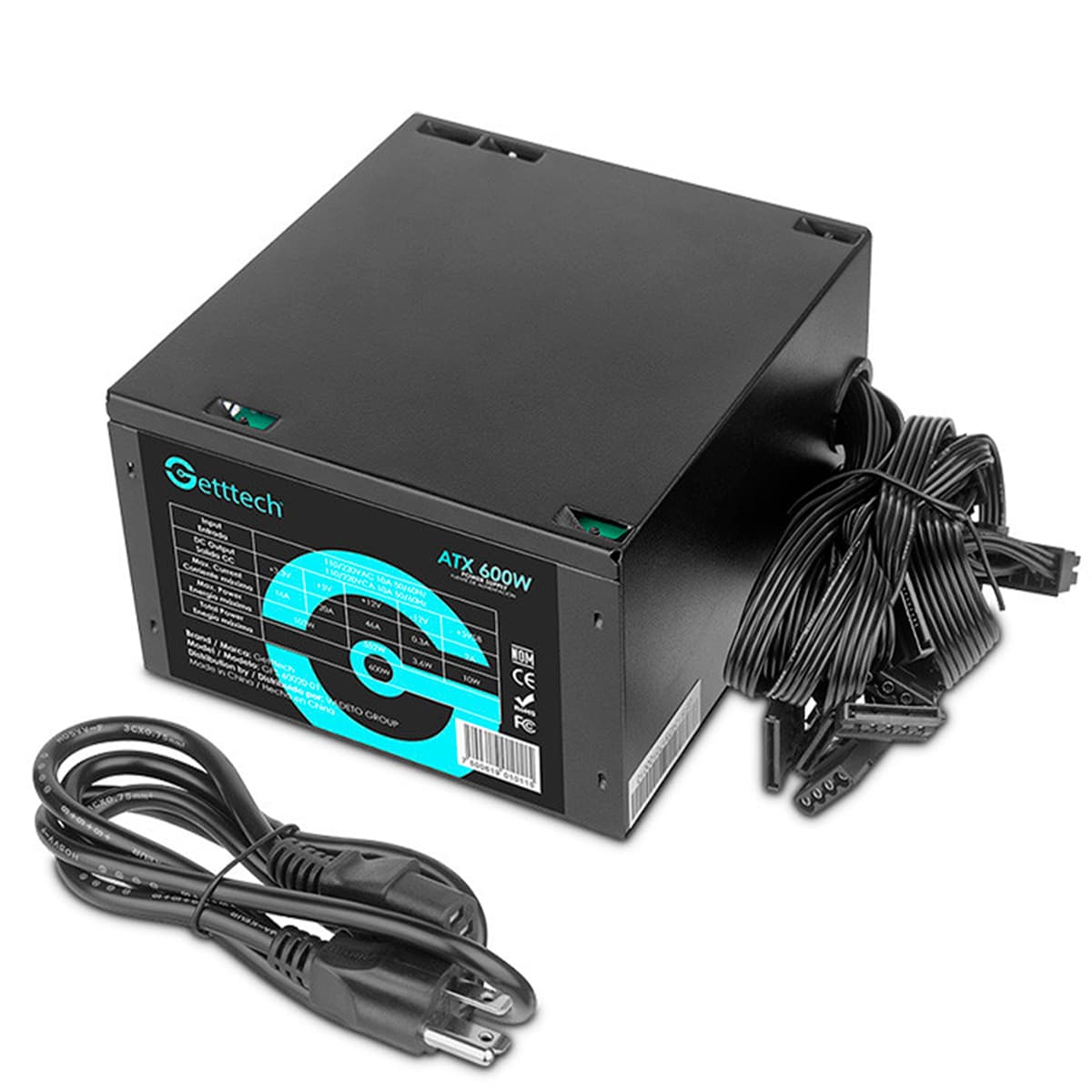 Fuente de Poder Getttech GFS-60020-01 color Negro 600W $819