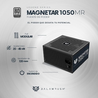 Foto 2 | Fuente de Poder Pc 1050w Gamer Balam Rush Magnetar 1050mr 80 Plus Platinum Modular Negro