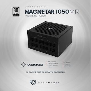 Foto 4 | Fuente de Poder Pc 1050w Gamer Balam Rush Magnetar 1050mr 80 Plus Platinum Modular Negro