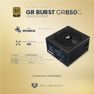 Foto 4 | Fuente de Poder Pc 850w Gamer Balam Rush Gr Burst Gr850g 80 Plus Gold Modular Negro Br-937658