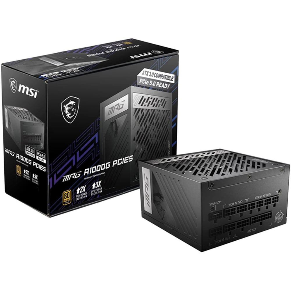 Foto 6 pulgar | Fuente de Poder PC Gamer 1000W MSI MPG A1000g Pcie5 80 Plus Gold ATX Modular