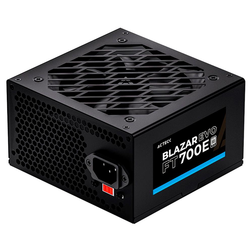 Fuente De Poder Pc 700w Gamer Acteck Blazar Evo Ft700e Es-05004e Color Negro