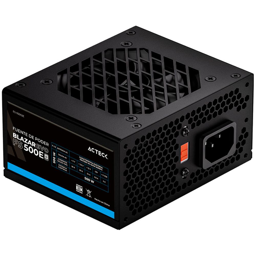 Foto 3 pulgar | Fuente de Poder Acteck Pc 500w Blazar Evo Fs500e Slim Micro Atx Es-05002e Negro