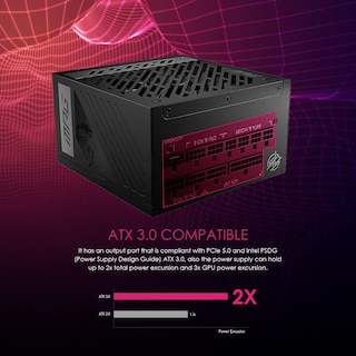 Foto 3 | Fuente de Alimentación MSI Mpg A1000g Pcie 5 y ATX 3.0 1000 w 80 Plus Gold - Venta Internacional