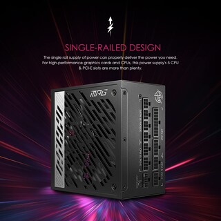 Foto 7 | Fuente de Alimentación MSI Mpg A1000g Pcie 5 y ATX 3.0 1000 w 80 Plus Gold - Venta Internacional