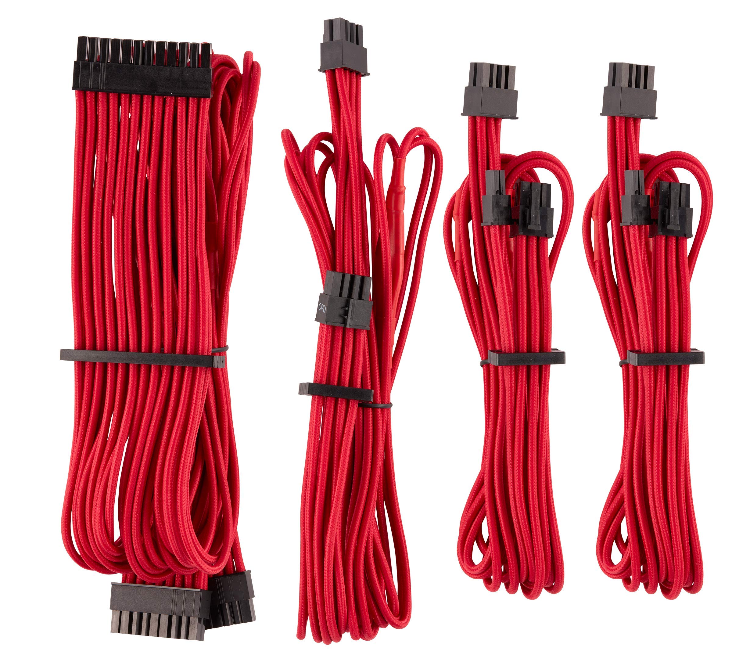 Foto 2 pulgar | Kit Básico De Cables Psu Corsair Premium Con Fundas Individuales, Color Rojo - Venta Internacional.