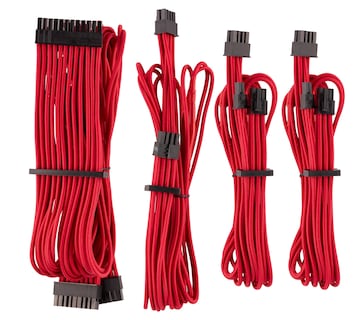 Foto 1 | Kit Básico De Cables Psu Corsair Premium Con Fundas Individuales, Color Rojo - Venta Internacional.
