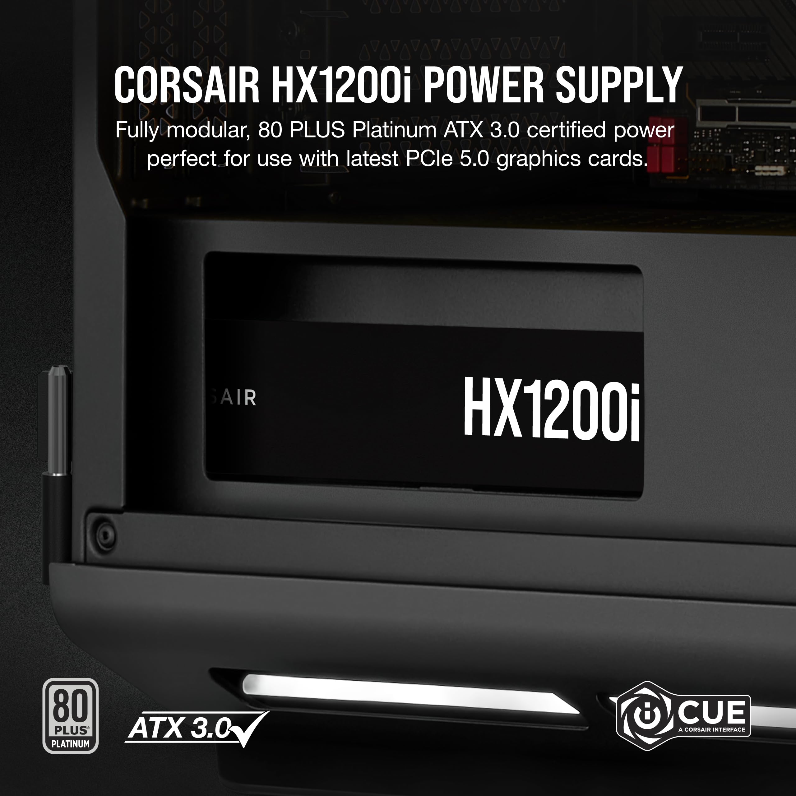 Foto 3 pulgar | Fuente de Alimentación Corsair HX1200i Ultra-Low Noise 80 Plus Platinum - Venta Internacional