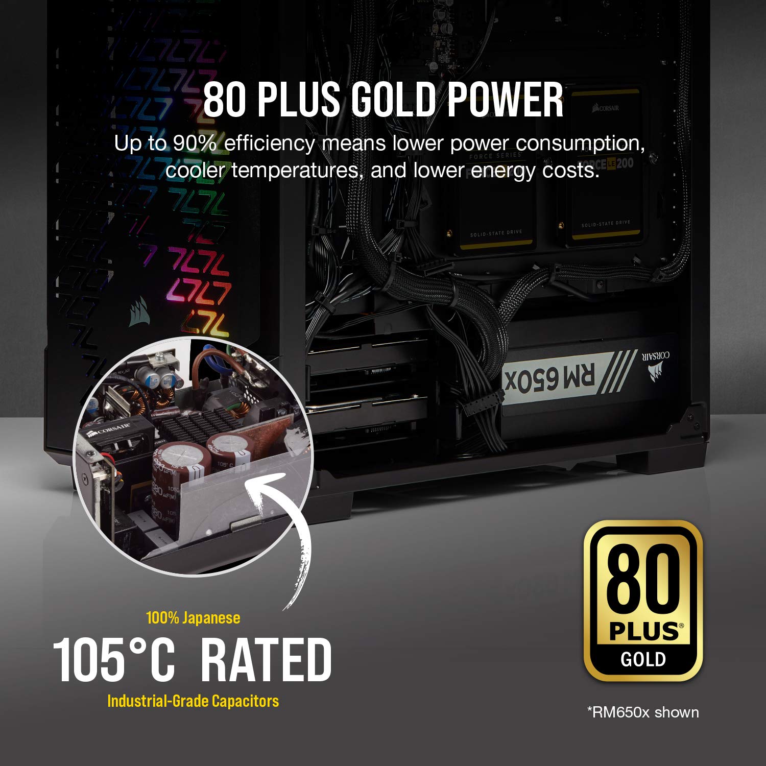 Foto 3 | Fuente de Alimentación Corsair Rmx Series Rm1000x 1000w 80+ Gold - Venta Internacional