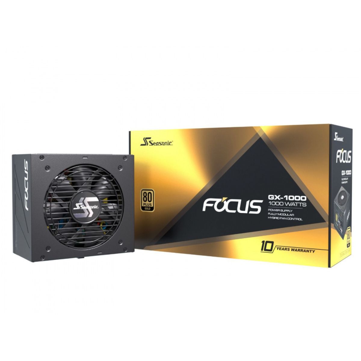 Fuente de Poder Seasonic Focus GX-1000 80 Plus Gold Modular 1000 W