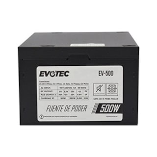 Foto 1 | Fuente De Poder Evotec Ev-500, 24-pin Atx, 80mm, 500w