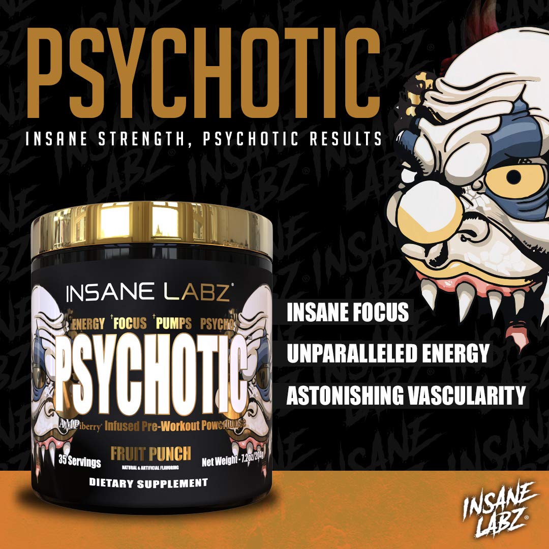 Foto 5 pulgar | Polvo Para Antes Del Entrenamiento Insane Labz Psychotic Gold Con Energía - Venta Internacional.