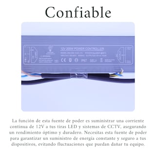 Foto 4 | Fuente De Poder 12v 200w Protección Ip67, Tiras Led Y Cctv