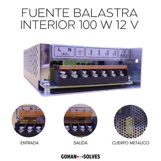 Foto 2 | Fuente De Poder Balastra Interior 100w 12v