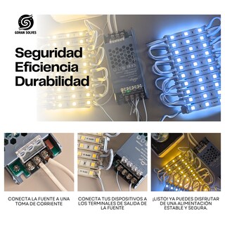 Foto 3 | Fuente Poder Alimentación Conmutada Interior 12v 60w 5a Slim