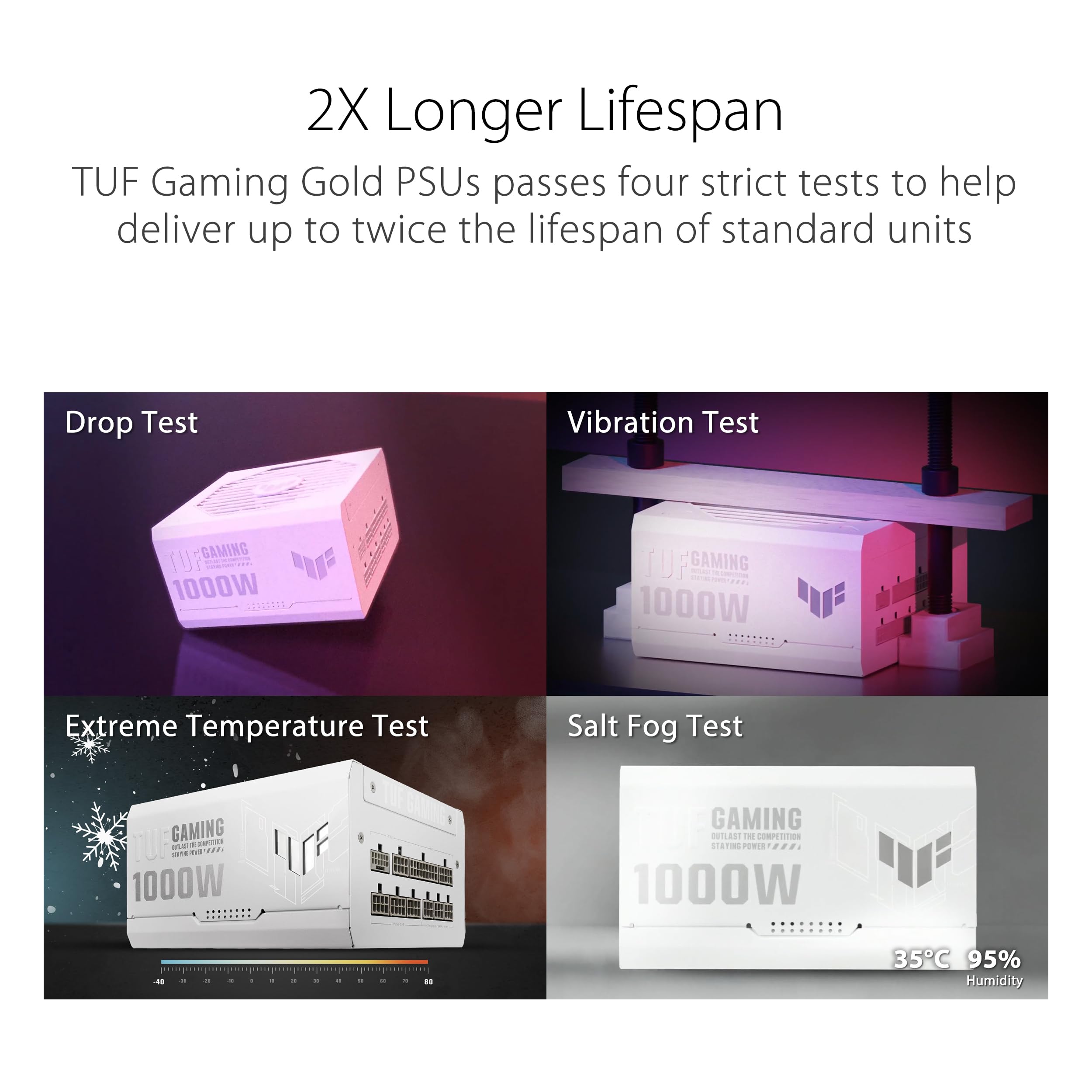 Foto 6 | Fuente De Alimentación Asus Tuf Gaming 1000w Gold White Edition - Venta Internacional.