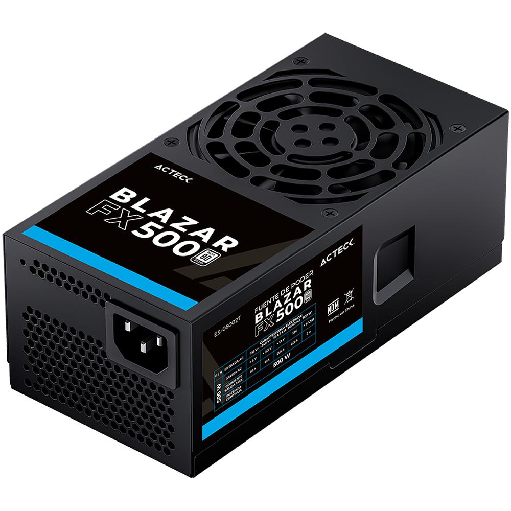 Fuente De Poder Pc 500w Acteck Blazar Fx500 Tfx Negro Es-05002t