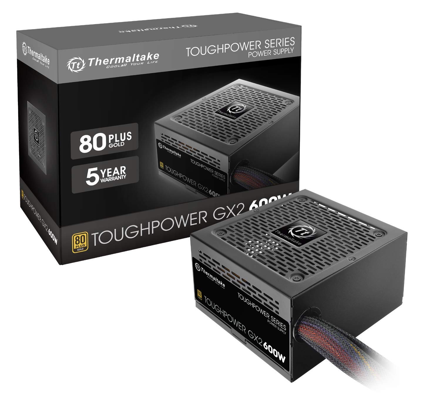 Foto 2 pulgar | Fuente De Alimentación Thermaltake Toughpower Gx2 80+ Gold 600w - Venta Internacional.