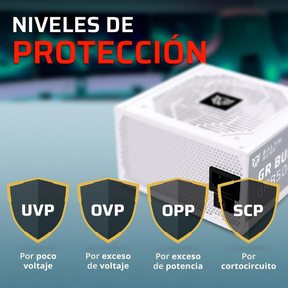 Foto 4 | Fuente De Poder Pc 850w Gamer Balam Rush Gr Burst Gr850g 80 Plus Gold Modular Blanco Br-940320