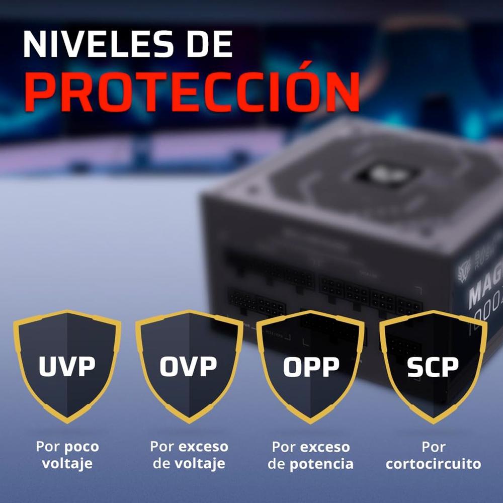 Foto 4 | Fuente De Poder Pc 1000w Gamer Balam Rush Magnetar 1000zr 80 Plus Gold Modular Negro Br-940306