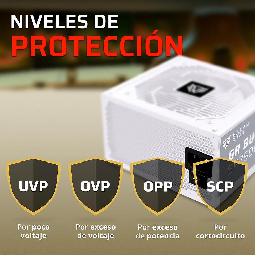 Foto 5 pulgar | Fuente De Poder Pc 750w Gamer Balam Rush Gr Burst Gr750g 80 Plus Gold Modular Blanco Br-940337