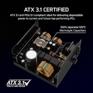 Foto 3 | Fuente De Alimentación Corsair Rm1000x Totalmente Modular De Bajo Ruido - Venta Internacional.