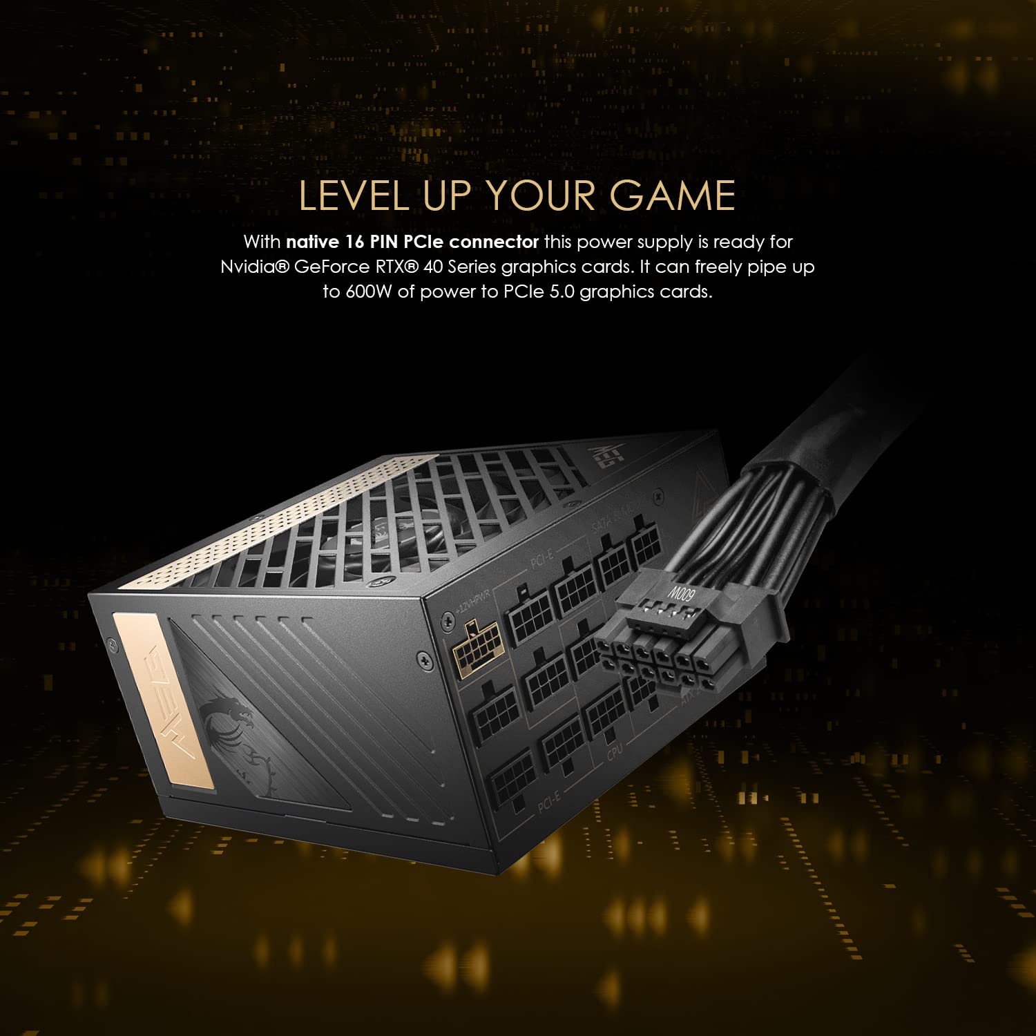 Foto 5 | Fuente De Alimentación Msi Meg Ai1300p Pcie 5 Y Atx 3.0 1300w 80 Plus Platinum - Venta Internacional.