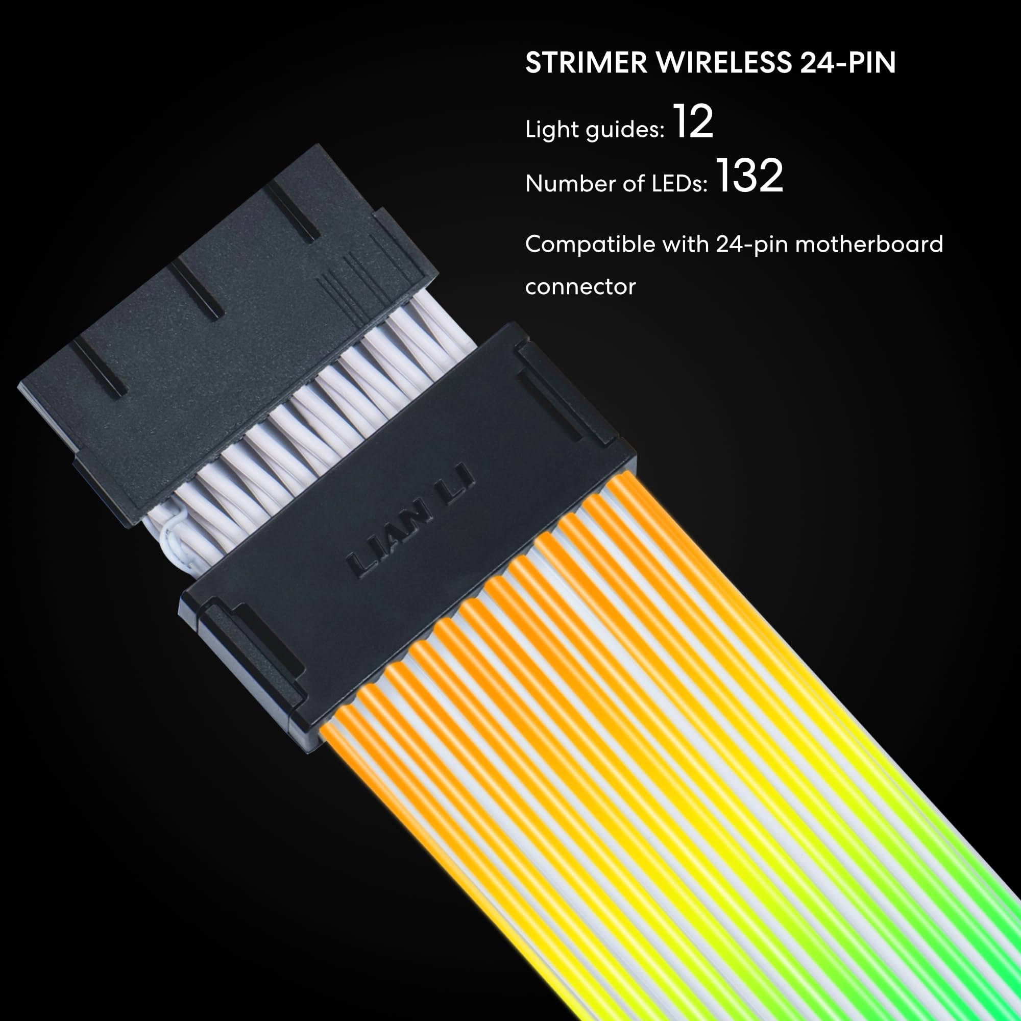 Foto 5 pulgar | Cable De Extensión De Alimentación Lian Li Strimer Inalámbrico De 24 Pines Rgb - Venta Internacional.